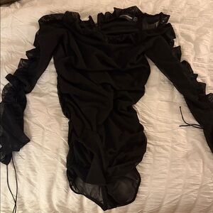 PrettyLittleThing Black Bodysuit
